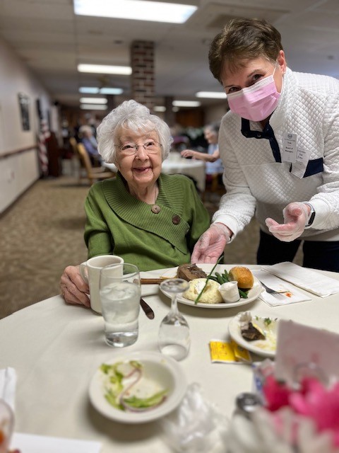 Connie DeGregory with Sue Evans