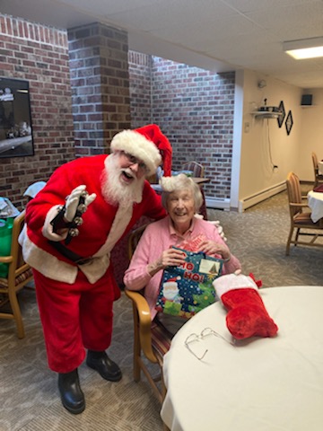 Janet Miller with Santa 1