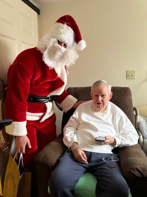 Jerry Seevers with Santa