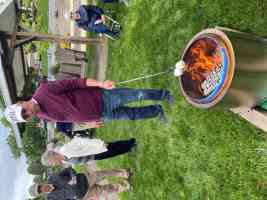 Larry Dieffenbach toasting marshmallows 2