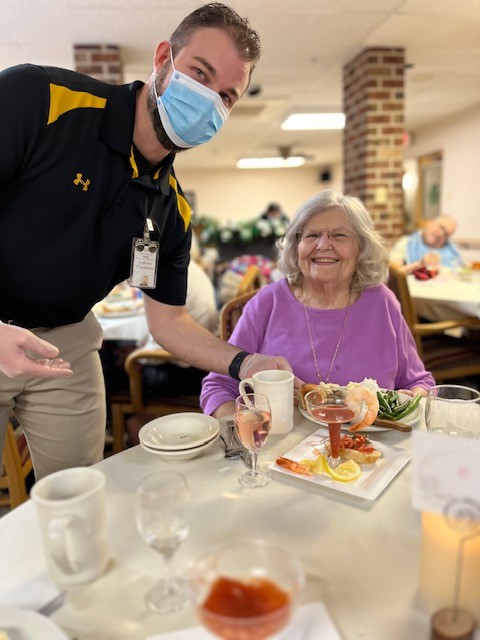 Lorraine Scheib with Kaleb Roudabush