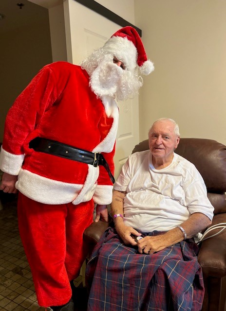 Robert Stoudt with Santa