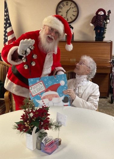 Sally Robinson with Santa 2