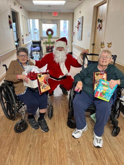 Santa with Bonnie Koch and Janis Lowe