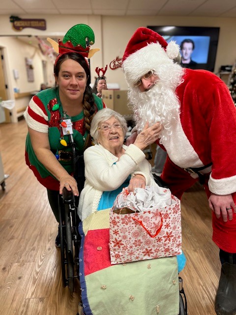 Santa with Steph and Ruth Crawford
