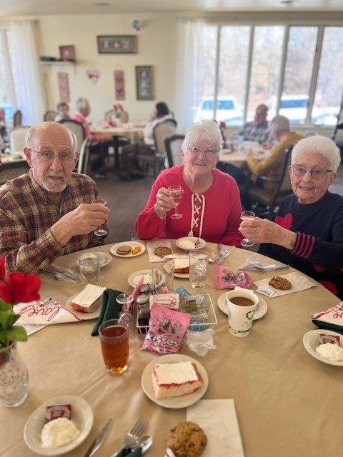 Valentines Day Jerry Nau Donna allen and Tillie Houseknecht