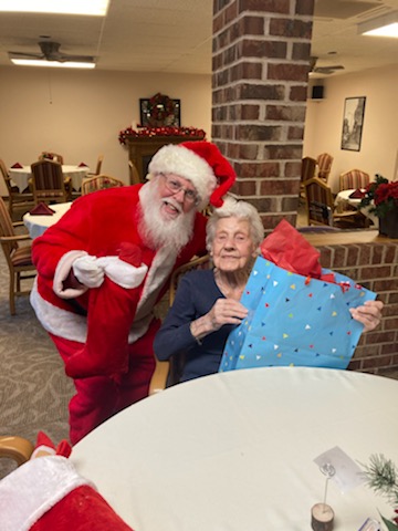 Wanda Howey with Santa 1